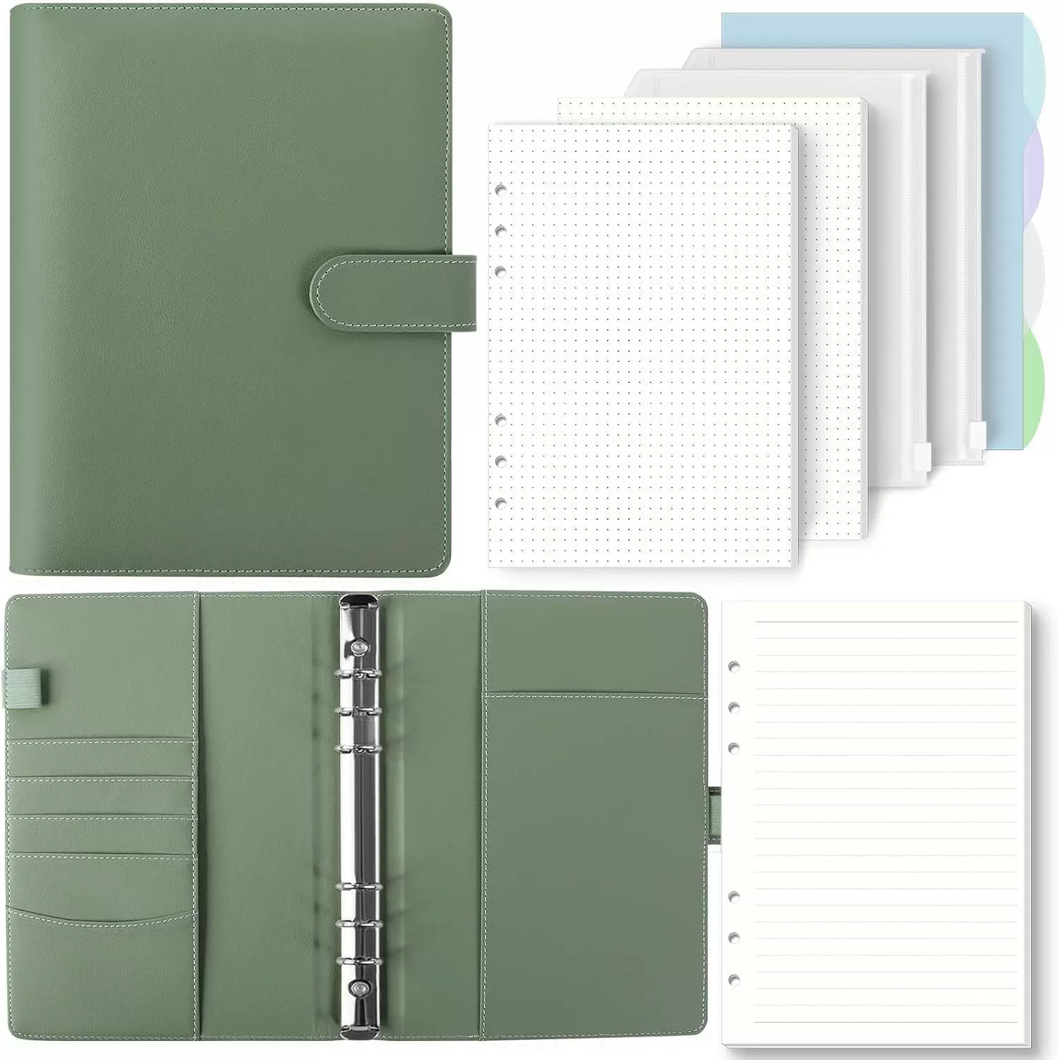 跨境亚马逊爆款A5马卡龙活页本多功能笔记和旅行日记事本手账现货