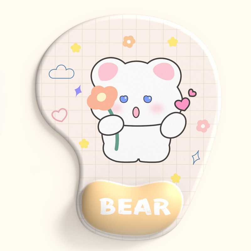 Alfombrilla de ratón almohadilla de muñeca de silicona tamaño pequeño lindo niños y niñas computadora de dibujos animados de Oficina Juego de mesa pad soporte de muñeca