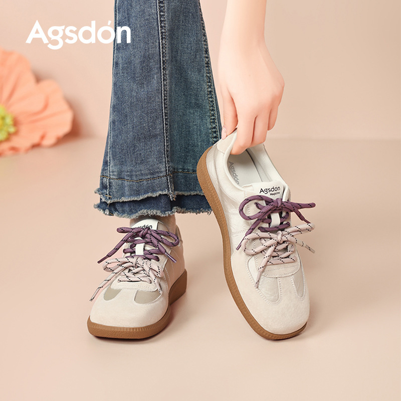 Augu Shi Dengde zapatos de entrenamiento para mujeres 2025 nuevo ballet de verano Gump zapatos descalzos con suela delgada zapatos casuales blancos