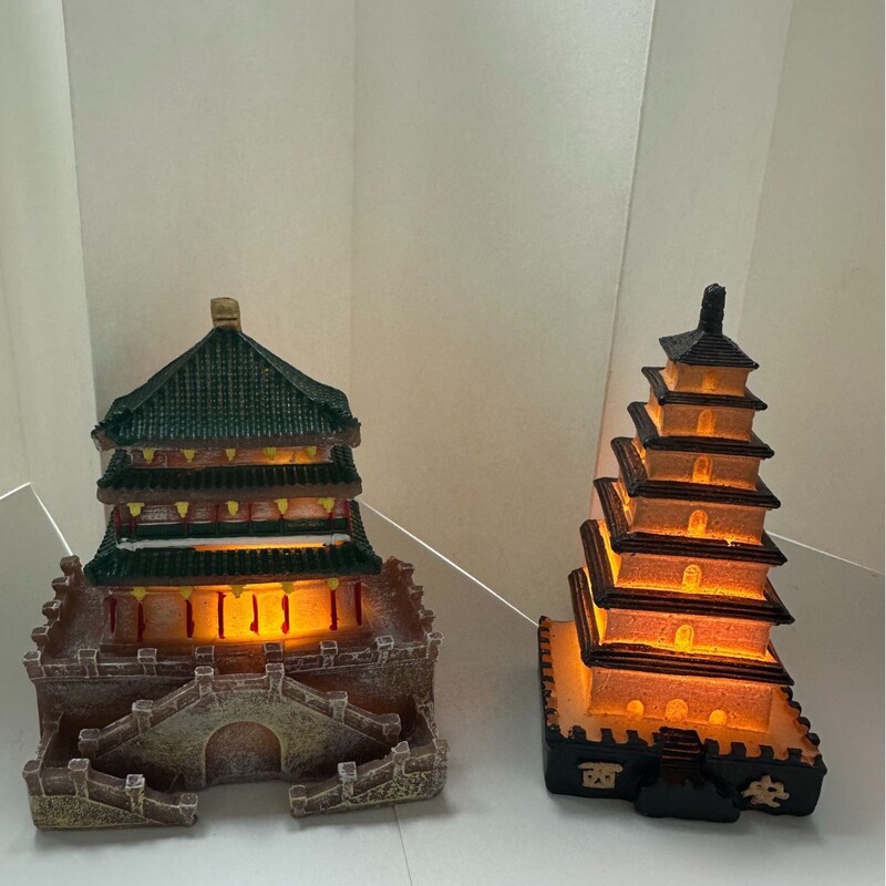 Resin Luminous Refrigerator Stickers Wenchuang Products Luminous Version of Cultural Relics Wenchuang Refrigerator Stickers Lighting Xi'an Dayan Pagoda
