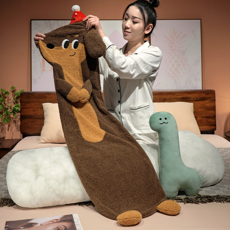 腊肠狗长条抱枕女生睡觉床上夹腿侧睡枕头大号玩偶沙发床腰靠|undefined