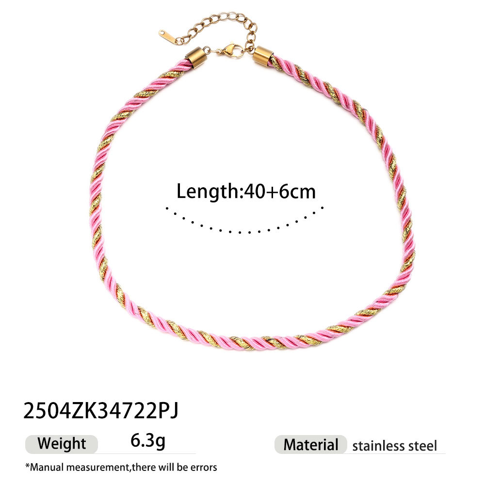 Tena Europa y América Alta retención de color 18k oro concha de acero inoxidable concha de estrella de mar collar de cuerda gruesa ins joyería de explosión transfronteriza image 21