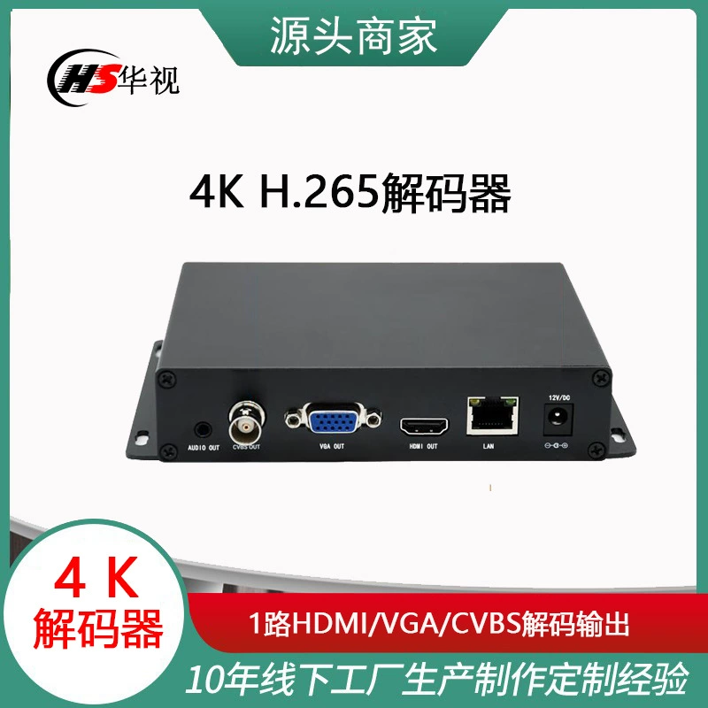 HD сетевой аудио- и видеодекодер/HDMI/SDI/VGA декодер коробка для IP-передачи видео кодек H.265