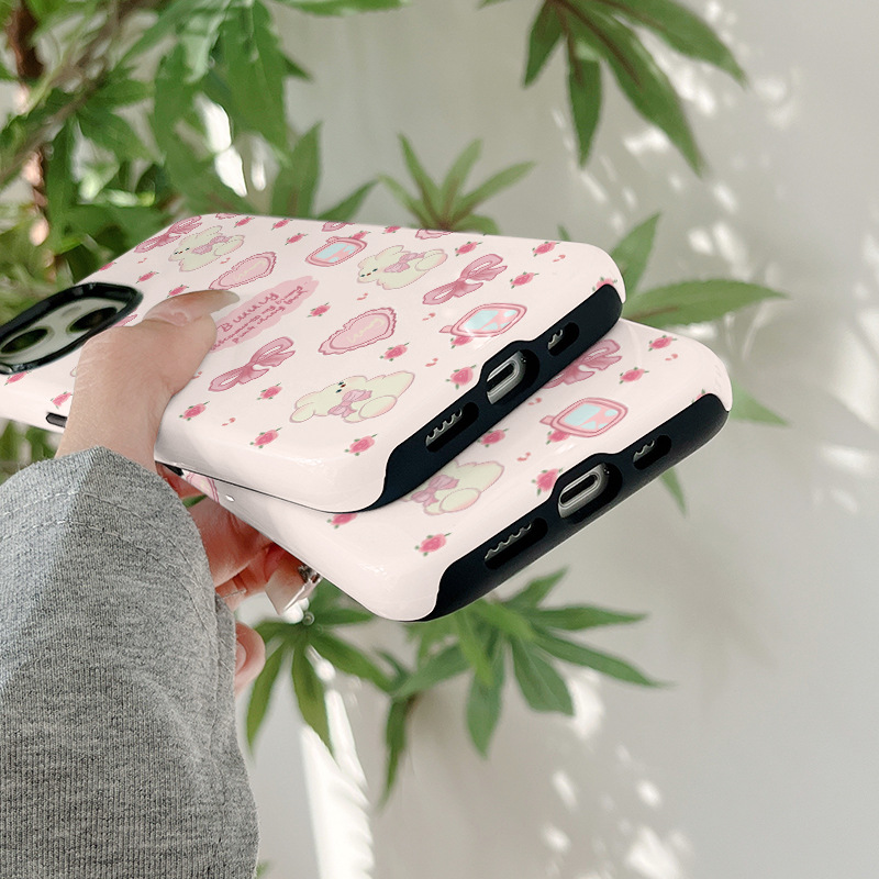 35g Weight iPhone Applicable Brands Phone Cases Classification Feilin Material Heart Shape, Bow Knot Pattern Cute, Sweet Style Feilin Heart Shape Bow Knot Cute Sweet Phone Cases Phone Accessories 1