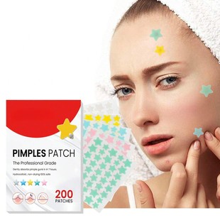 200Pcs Pimple Stickers Holiday Party Stickers Heart Stickers Star Decorative Stickers Halloween Acne Stickers