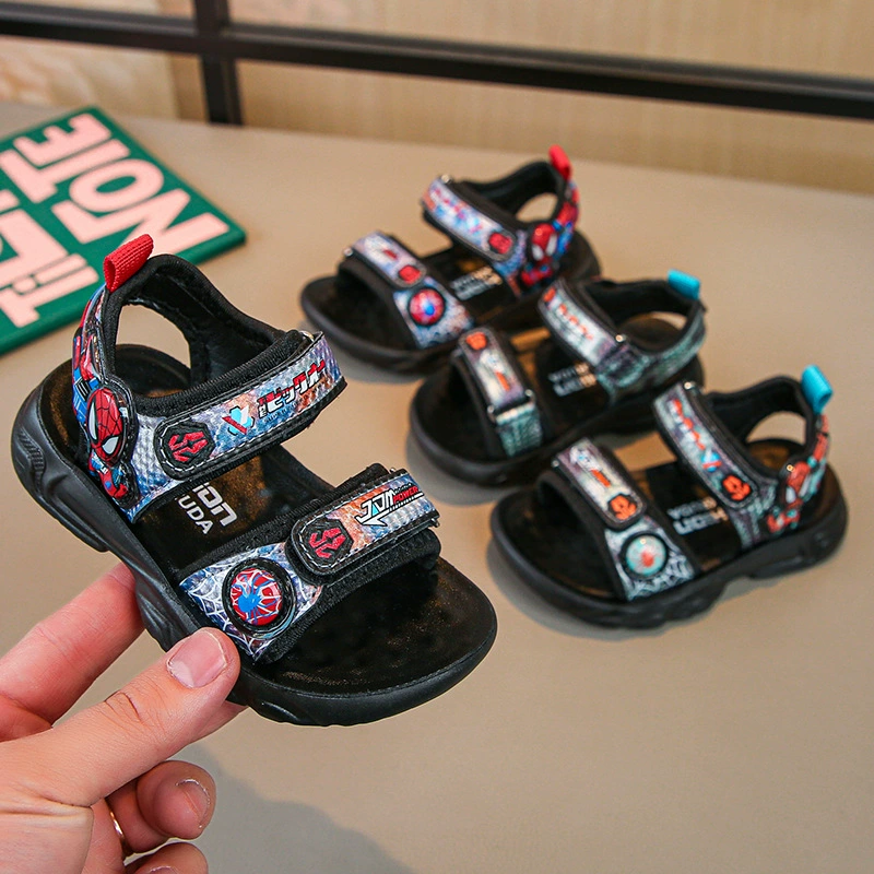 2024 летние новые детские повседневные сандалии с полиуретановой подошвой, детские сандалии, модная спортивная пляжная обувь для мальчиков