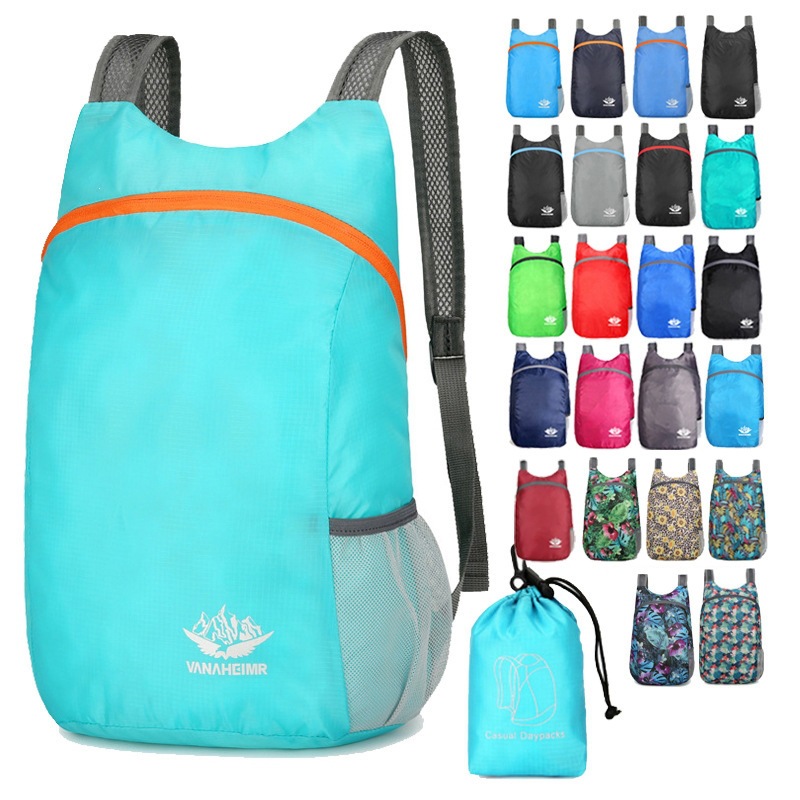 Backpack Travel Foldable Mountaineering Bag Outdoor Lightweight Water-Resistant Multifunctional Unisex Printed Logo Sports Backpack