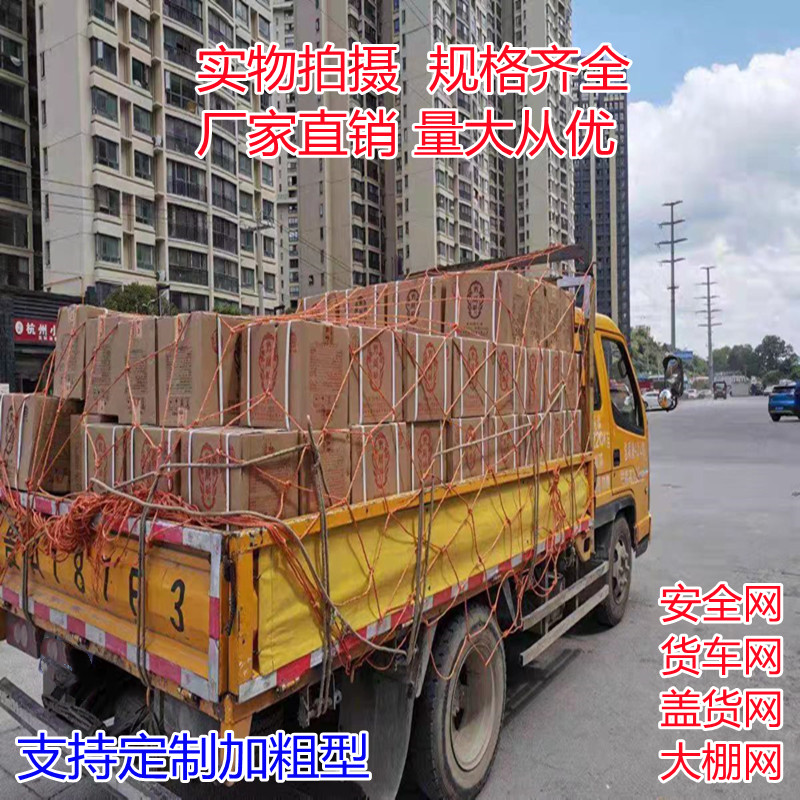 货车网绳网罩加粗封车盖货专用网子大棚防风网尼龙网安全篷布网兜