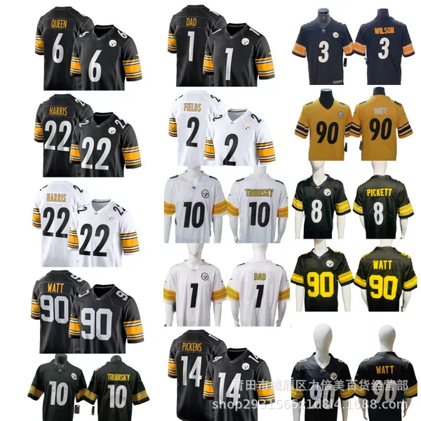 Nfl Steelers Second Generation Rugby Uniform Steelers 22 # Harris 6 # 90 # 10 # Foreign Trade Wholesale