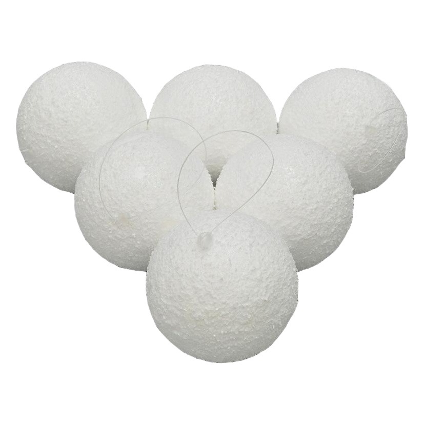 4-10cm espuma blanca BOLA DE Navidad árbol de Navidad decoración suministros adornos accesorios colgante Navidad bola de nieve