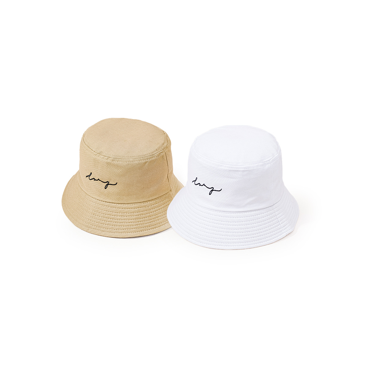 Nueva primavera versátil simple carta bordada sombrero de pescador para las mujeres de estilo coreano de moda de ala ancha a prueba de sol de moda cuenca del sombrero para los hombres