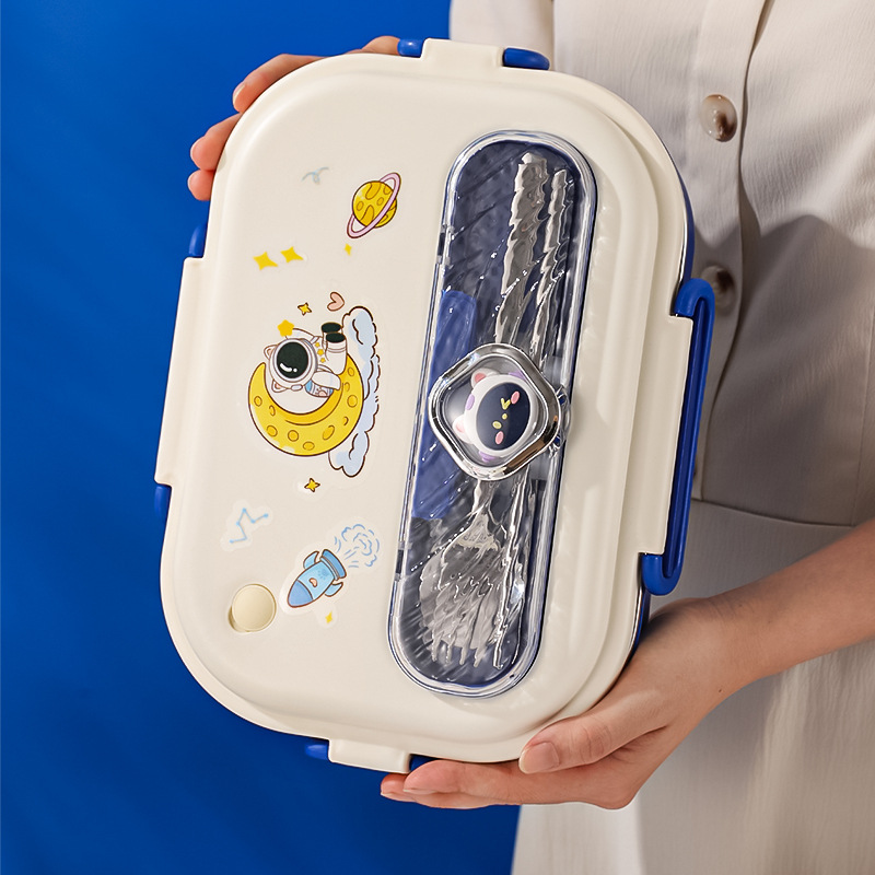 Children's Student Lunch Box Primary School Students 316 Stainless Steel Four-Compartment Lunch Box Boys' Special 2025 New Lunch Box