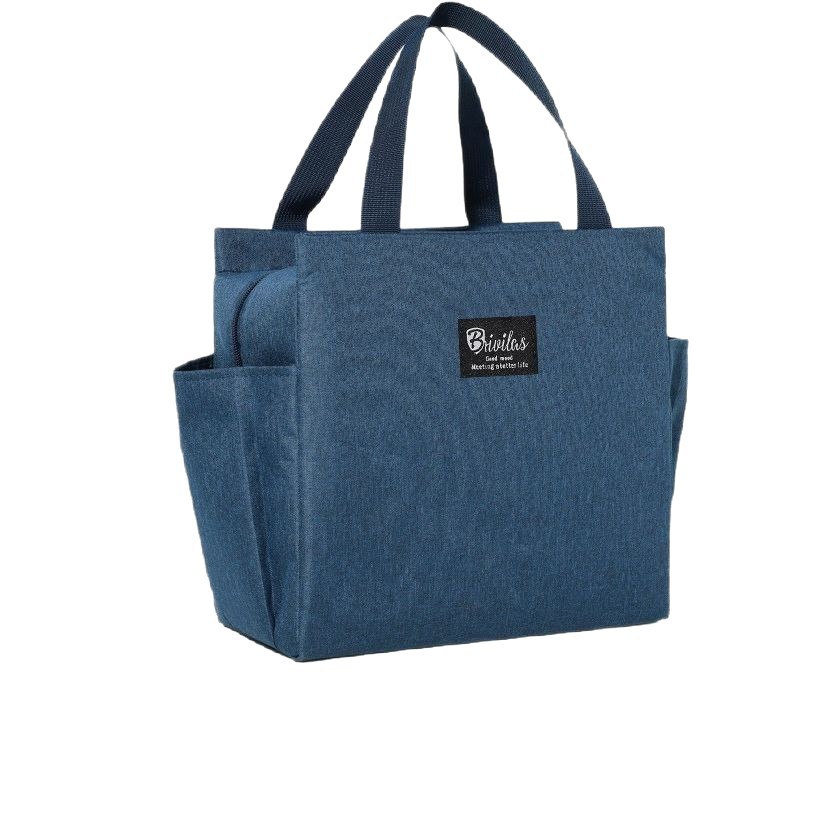 Nuevo bolsillo de doble bolsillo bolsas de almuerzo portátiles bolsas de almuerzo impermeables catiónicas bolsas de almuerzo de aluminio bolsas de almuerzo de aislamiento