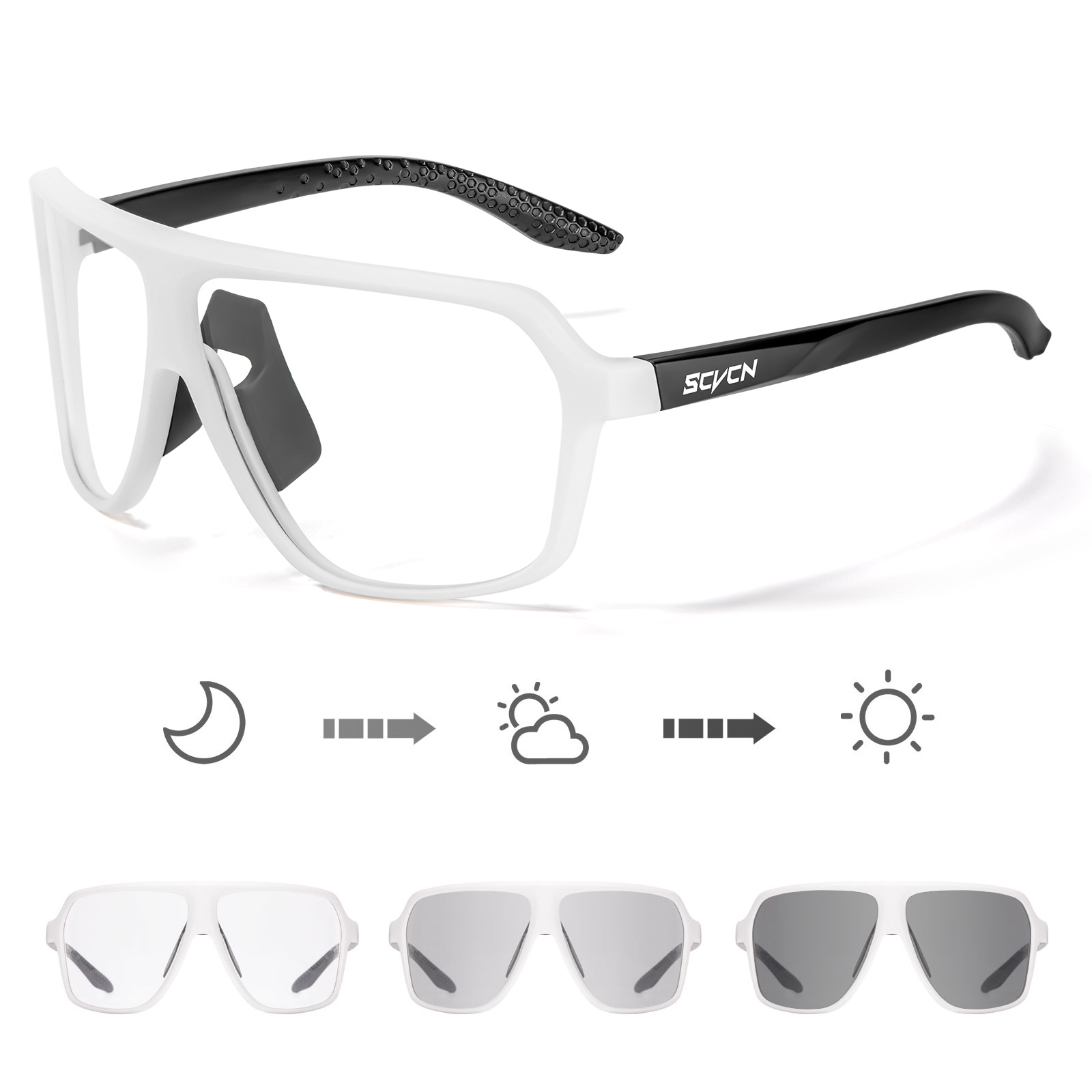 Gafas Fotocromáticas de Ciclismo de PC con Protección UV y Anti-Arena
