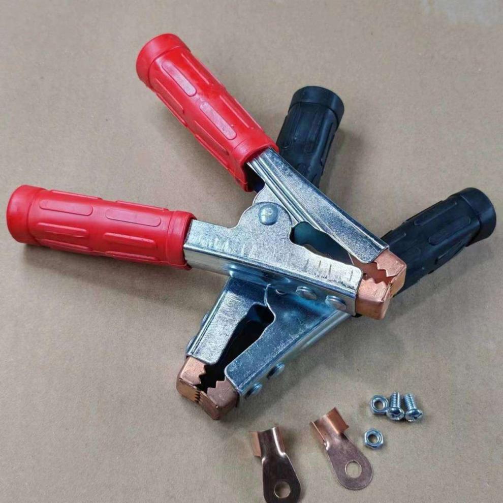 Battery Clamps with Thickened Copper Heads for Car Batteries, Jump-Starting Connection Cable Clamps, Charger Clips, Large and Small Alligator Clips