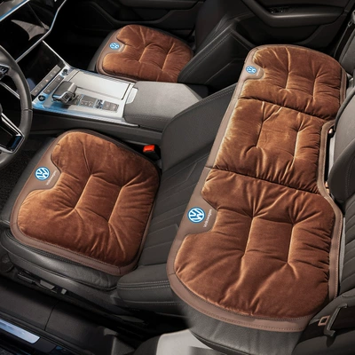 Seat cushion, seat cover — Flannel Warm Seat Cushion Modification - flannel-chestnut-brown-volkswagen-three-piece-set
