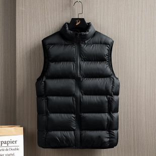 Men's Vest Autumn and Winter New Down Cotton Vest Men's Casual Sports Ware Thickened Warm Jacket Cross-border Men's Wear