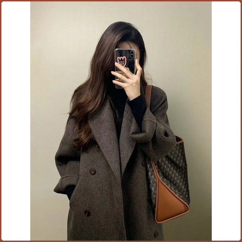 Woolen coat, demi-season jacket, increased thickness, for teenagers