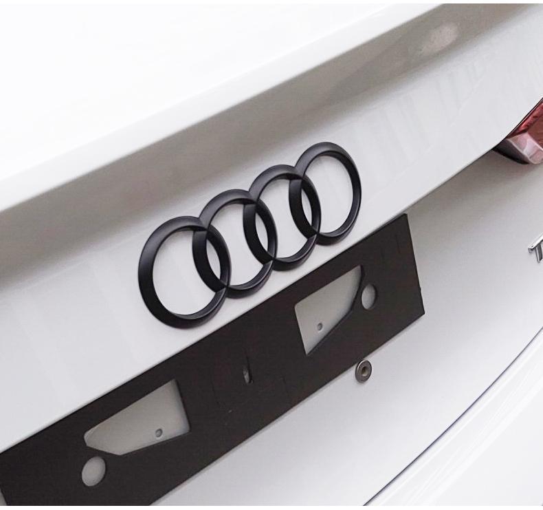 Audi car emblem rear badge modification for A3/A4/A5/A6L/Q2L/Q3/Q5L/Q7, four-ring black badge decorative sticker