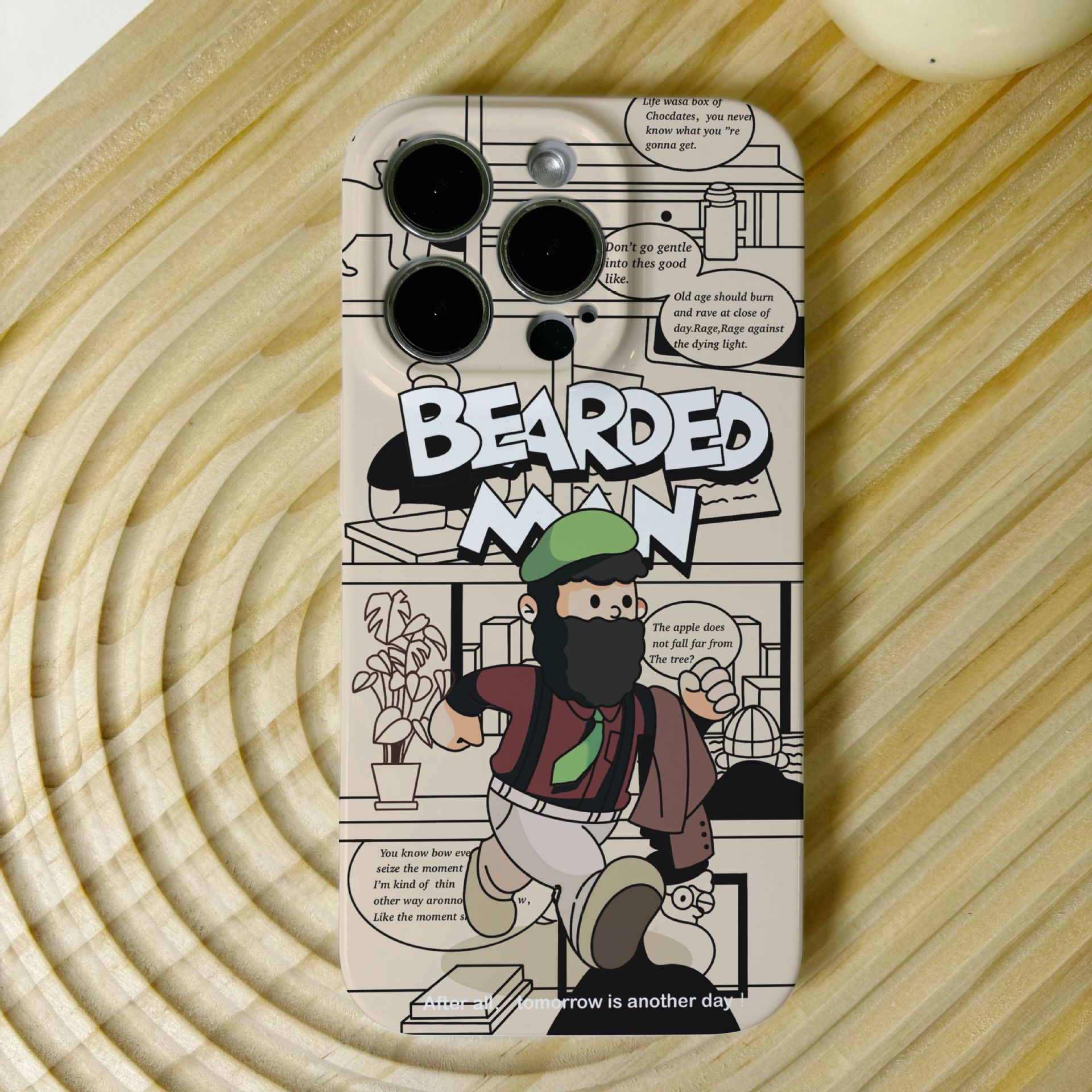 Beard Boy convient à la coque de téléphone Apple 15 iPhone 14 Anti-chute 13 Advanced 12 Cartoon 11 New Fei Lin Liang_voghion.com