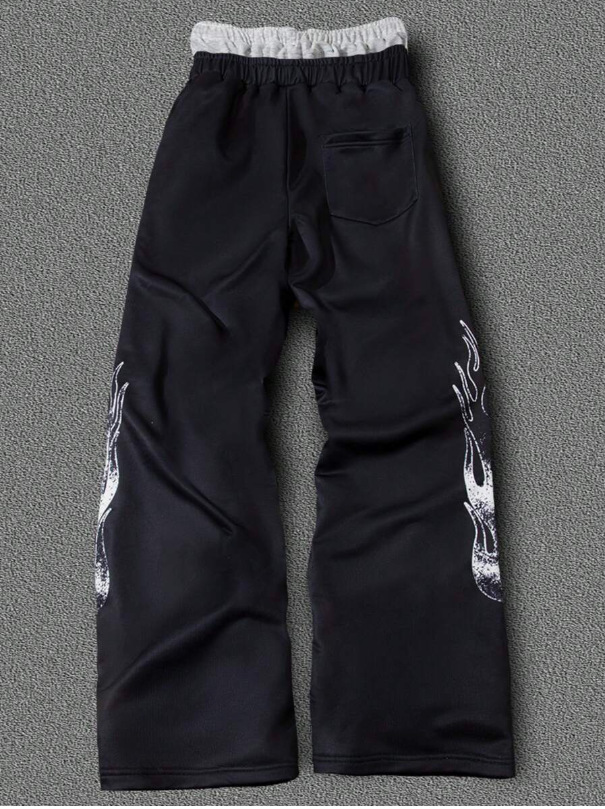 2025 Europa y los Estados Unidos otoño y invierno diseño de pantalones dobles nicho de la personalidad de la tendencia callejera hip-hop piernas largas sueltas al por mayor