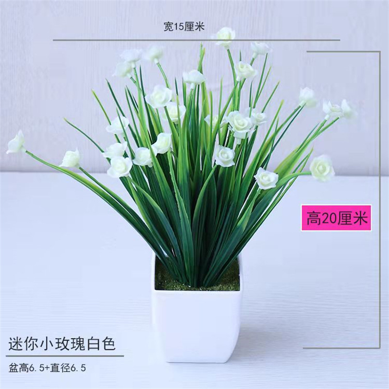 Pequeña imitación de flores falsas decoraciones de sala de estar decoración de mesa de té flores de plástico mano flores falsas plantas decoraciones