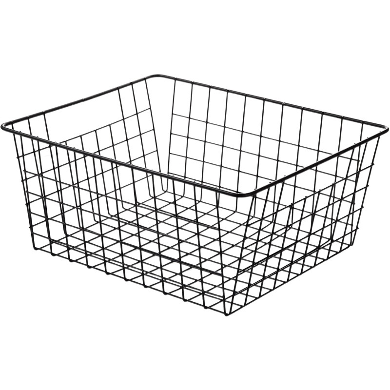 Cesta de almacenamiento de hierro directa de fábrica cesta de almacenamiento de hierro baño escritorio organizar cosméticos cesta pequeña