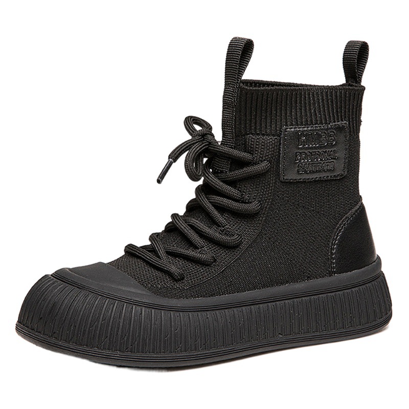 Children's Boots, Girls' Shoes, Autum 2024 New Knitted Style Socks, Sports Shoes, Boys' Comfortable Non-Slip Single Boots