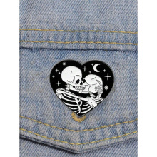 M 23425 Skull cat brooch ����è������羳����ͨ��