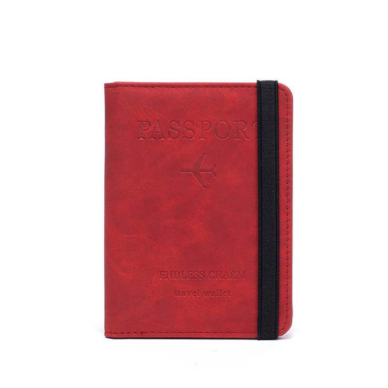 Nuevo anti-magnético RFID pasaporte libro multifuncional tarjeta ID titular pasaporte cubierta al por mayor transfronteriza plegable PU boleto titular