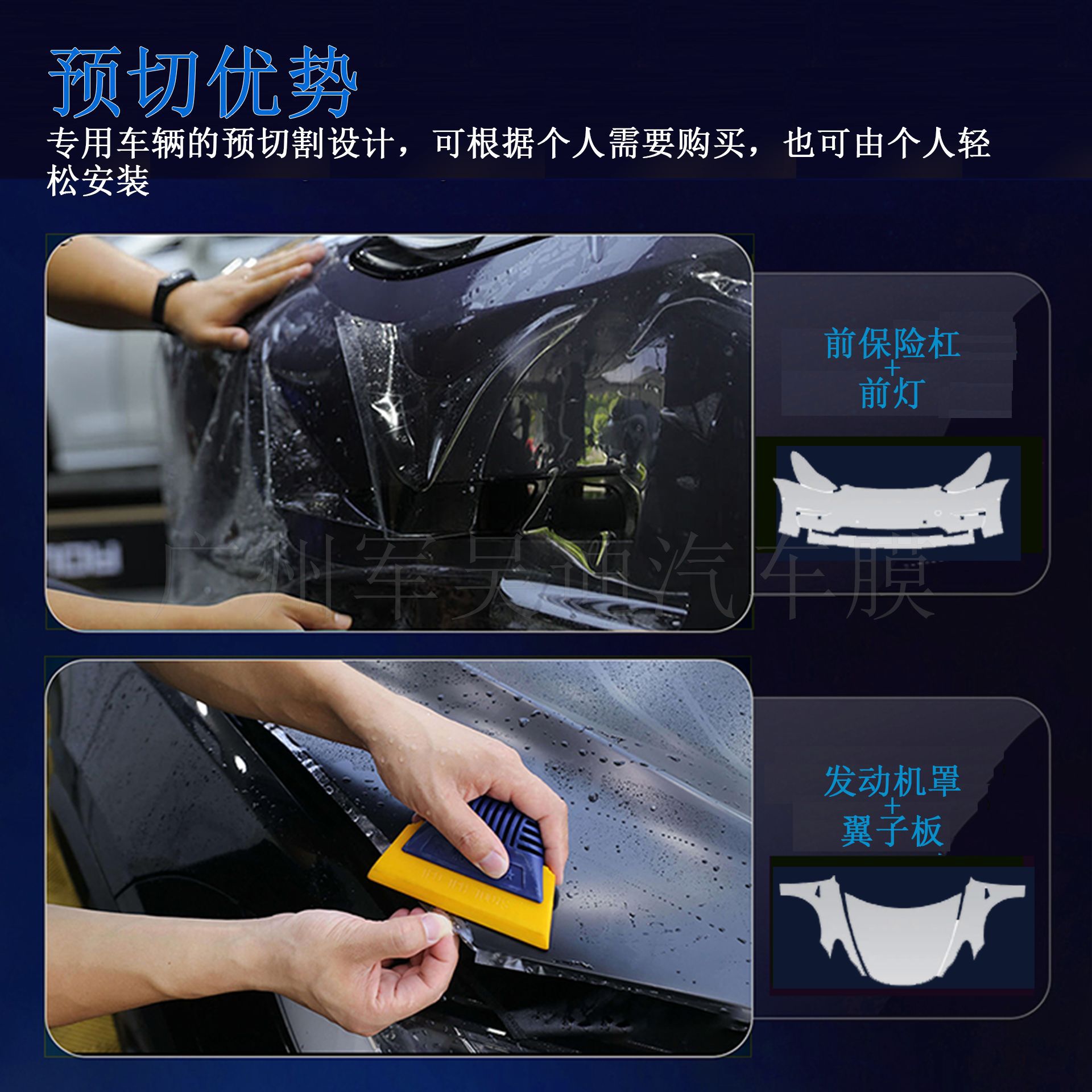 Cross-border special for Tesla 3(2021-2023) car pre-cut TPU paint protective film PPF