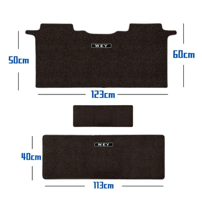 Alpine 8 Alpine 9 Full Car – Universal Foot Pad - middle-row-three-rows-aisle-brown-imitation-cashmere-standard