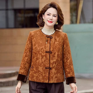 2026新中式妈妈秋装外套中老年女装春秋国风复古时尚气质夹克上衣
