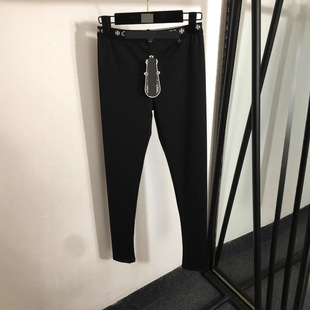 2025 Nanyou Classy Slim-Fitting Leg-Lengthening Export Hot-Selling New Sanskrit Webbing Elastic Slim-Fitting Leggings