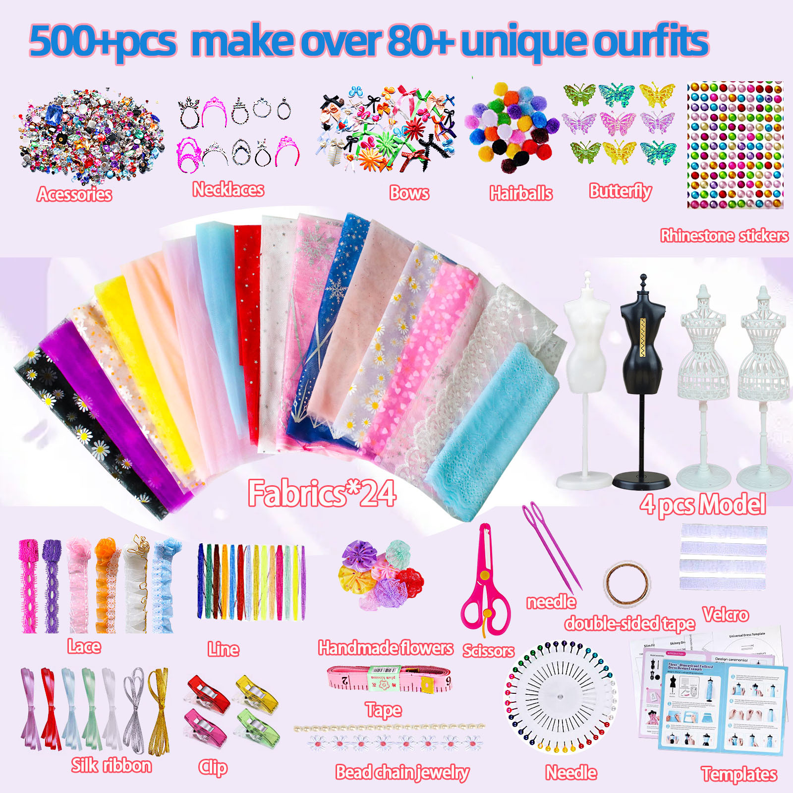 Ropa para niños diseño DIY muñeca ropa jardín de infantes clase hecha a mano material creativo paquete ropa Comercio exterior transfronterizo