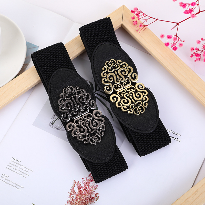 Factory sale Women's elastic belt fashionable elastic wide waist seal new casual with skirt decorative thin belt