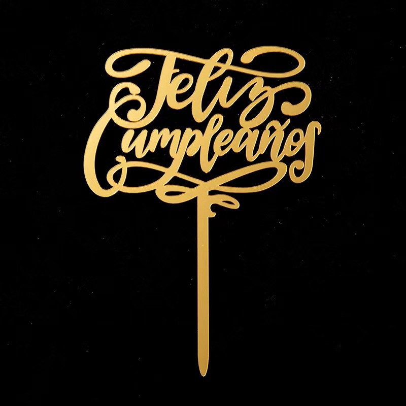 Transnacional 10 tarjetas acrílicas de fiesta de cumpleaños decoración de tarta de bandera de inserción de adornos de fiesta celebridad en línea image 32
