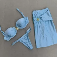 Набор из трех частей 2025 новый bikini сексуальный европейский и американский бикини трансграничный разделенные женщины купальник женский костюм