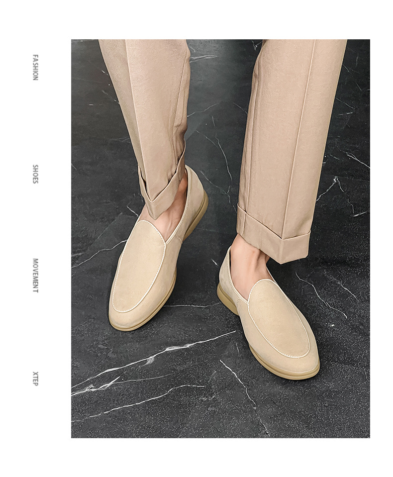 Men's Shoes Formal Shoes Spring New Loafers One Foot Stirrup Soybean Shoes_vogvips.com