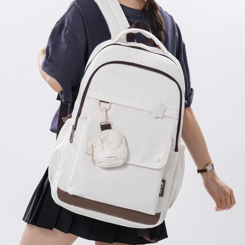 Fresh and Stylish Women's Backpack, Large Capacity, Casual, Wear-Resistant, Simple Computer Bag, Korean Version, Multi-Layer College Student Backpack Fresh and Stylish Women's Backpack, Large Capacity, Casual, Wear-Resistant, Simple Computer Bag, Korean Version, Multi-Layer College Student Backpack
