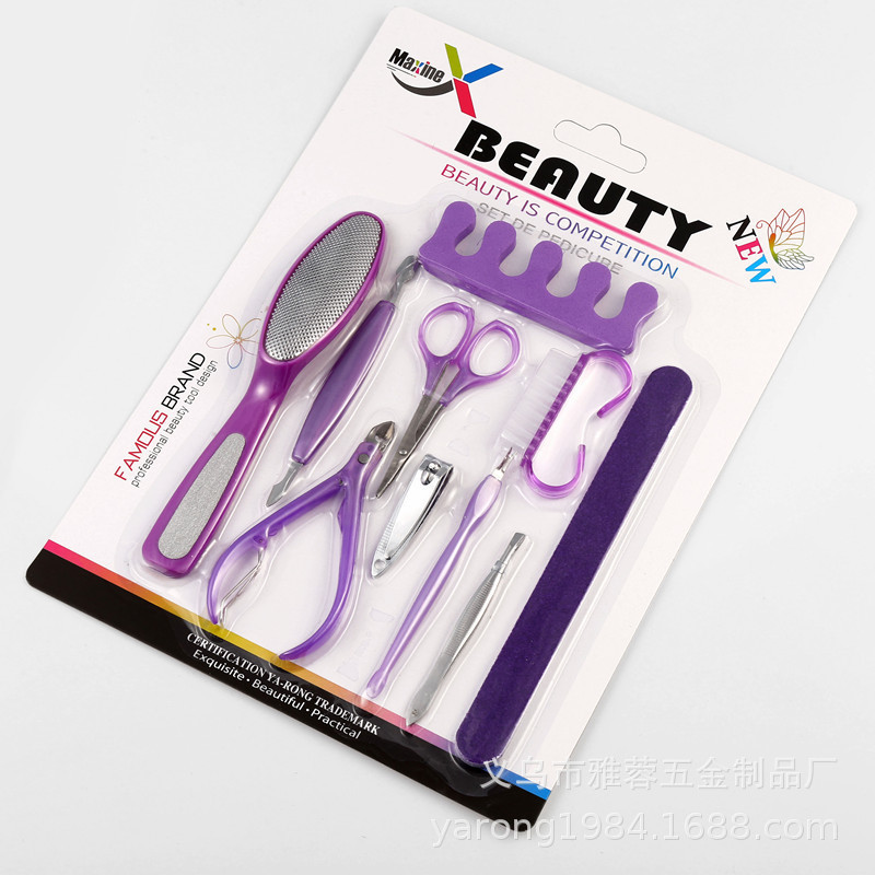 Multi-especificación de la tarjeta de succión de cortadora de uñas, cortadora de uñas, pinzas de piel muerta, archivos de uñas, herramientas de manicuría, tarjeta de succión de color