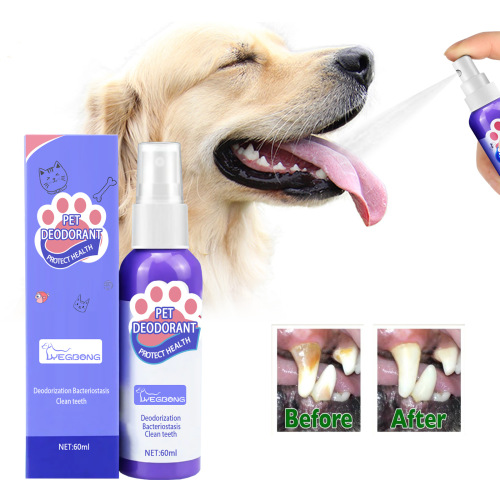 Yegbong Dog Bad Breath Spray Fresh Breath Pet Deodorizer and Odor Remover Oral Care Spray