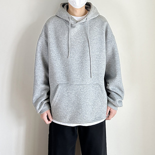 420g Fall/Winter American Casual Loose Foundation Joker Long Sleeve Heavy Thickened Hooded Sweat Top Men's FY