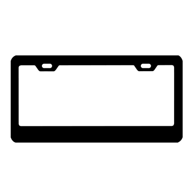 Frame US License Plate Frame Can – License plate holder/license plate holder - square-hole-and-rounded-corners-aluminum-alloy-black