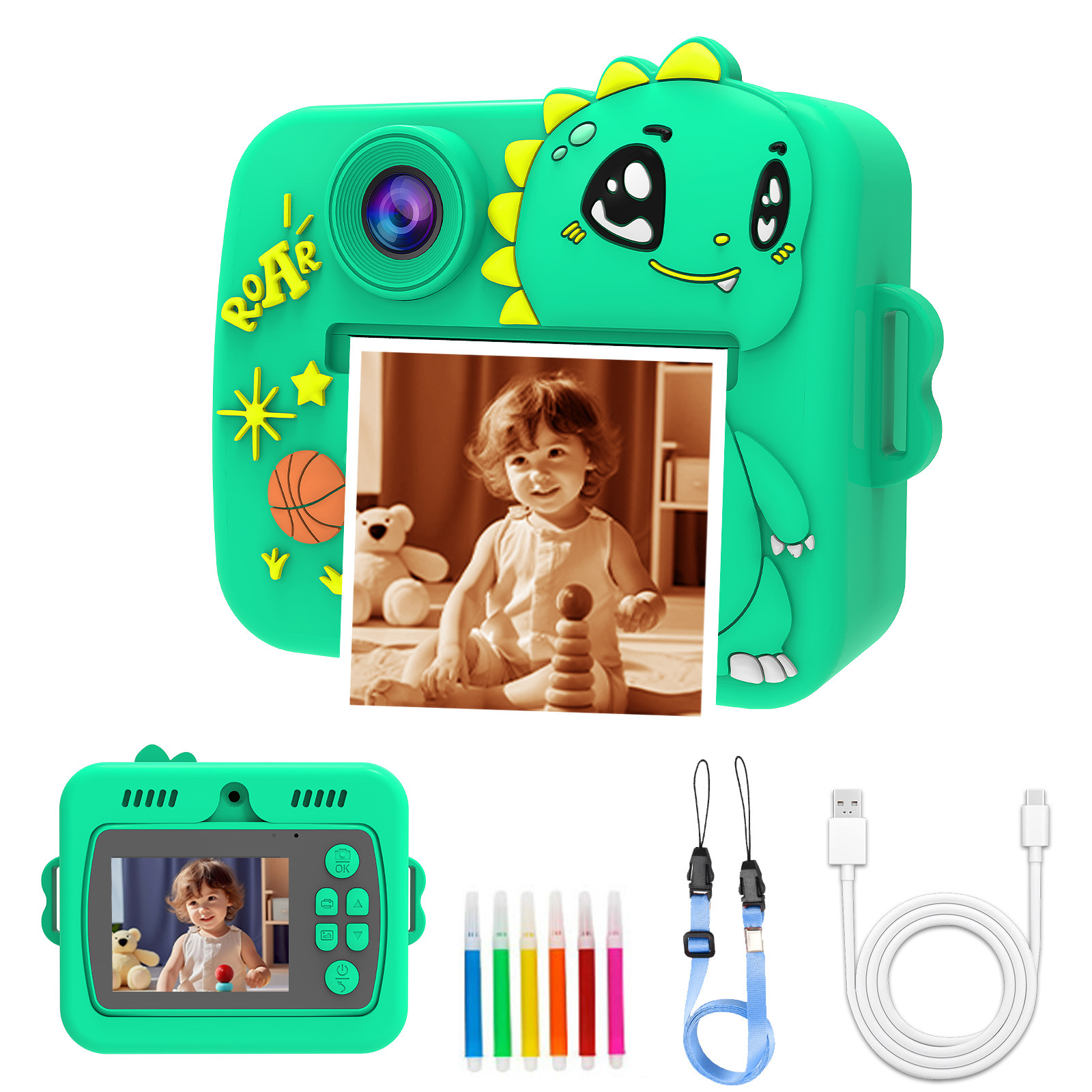 (Cross-border trading), polaroid, cartoon camera