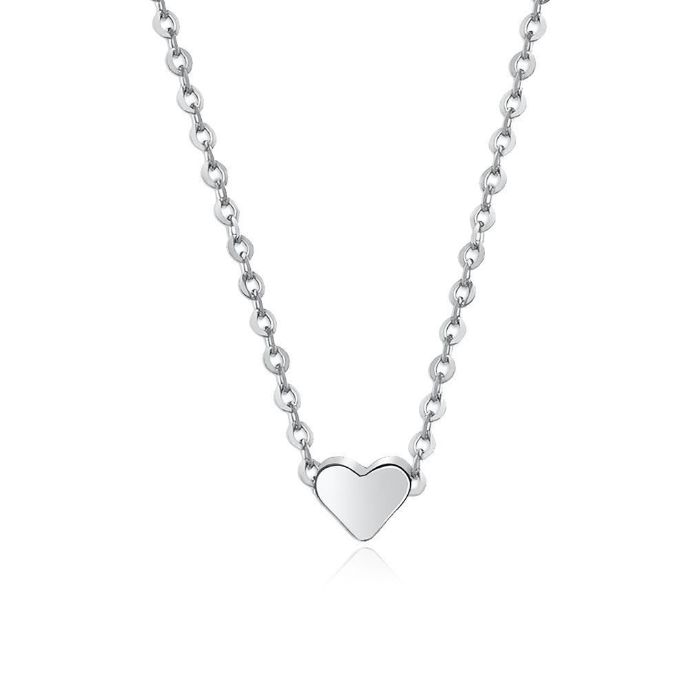 Simple Style Heart Shape Alloy Plating Necklace
