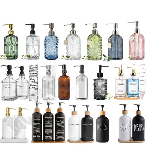 Amazon hand soap bottle, shampoo empty bottle, shower gel refill bottle, hand soap pump bottle, empty bottle, glass