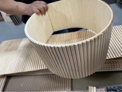 白蜡木橡胶木松木实木可弯曲板半圆室内外装饰板