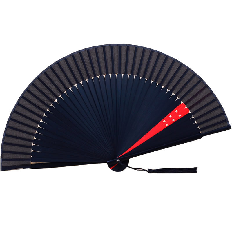 21cm clásico clip de color gran fila ventilador estilo chino hueco color clip Cabeza Verde invierno bambú japonés antiguo estilo plegable ventilador