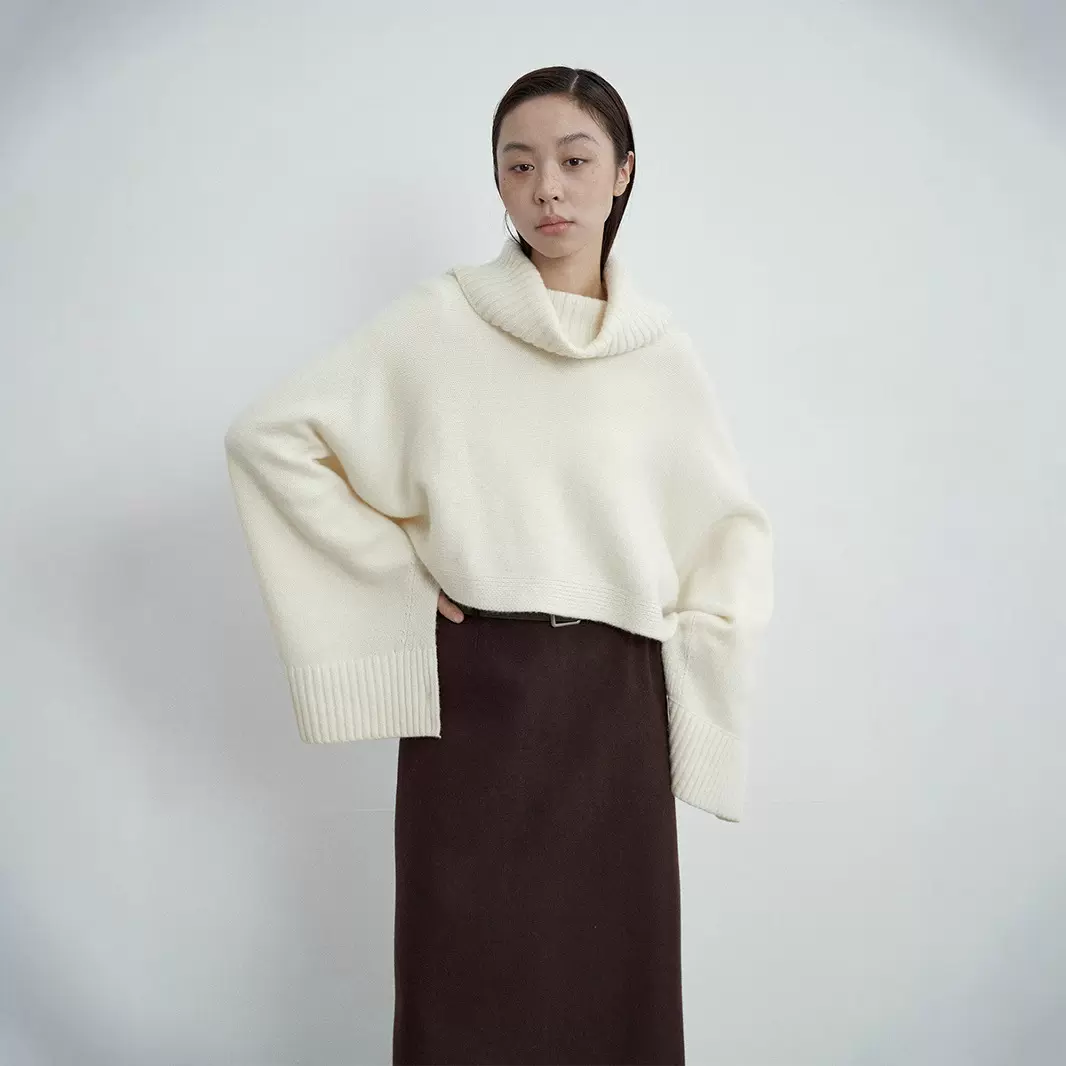 爱与南希十三行韩系冬高领莫兰迪色系知性高级感羊毛毛衣女41244